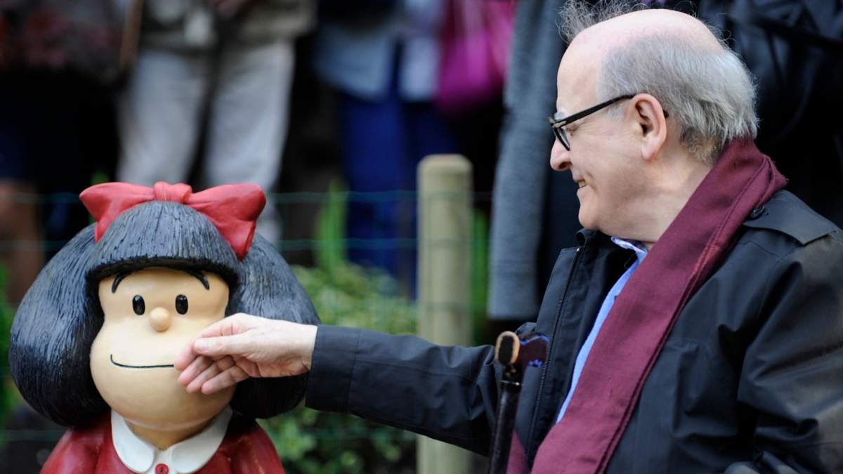 Joaquin Lavado y Mafalda. Fuente: (Twitter)