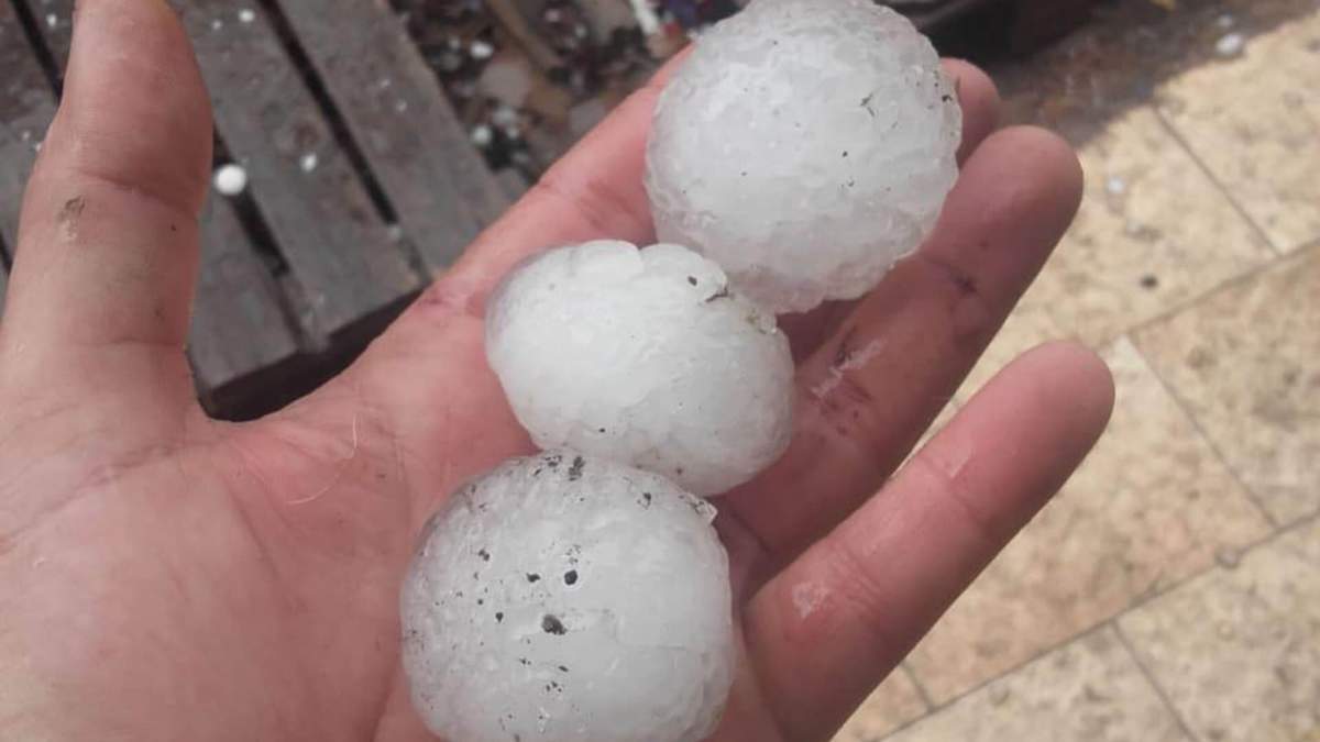 Granizo. Fuente: (Twitter)