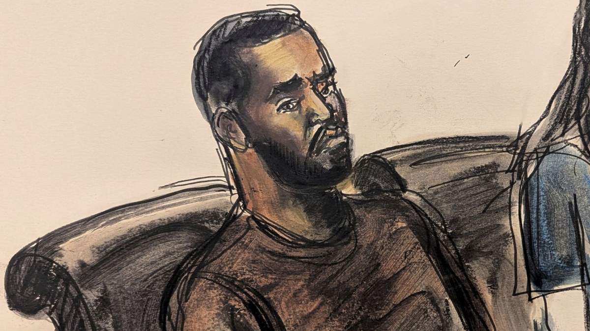 Sean "Diddy" Combs en un dibujo judicial