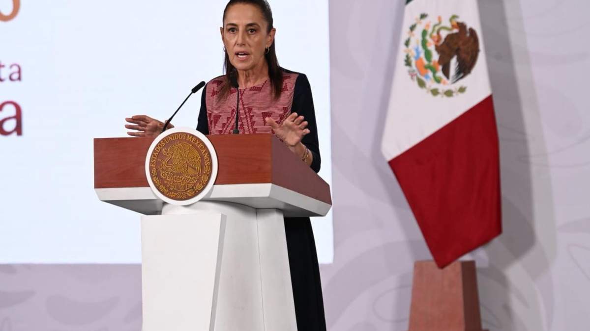 La presidenta Claudia Sheinbaum en la mañanera
