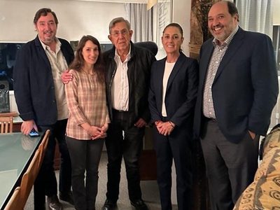 Sheinbaum se reúne con Cuauhtémoc Cárdenas; hablan de los desafíos del país