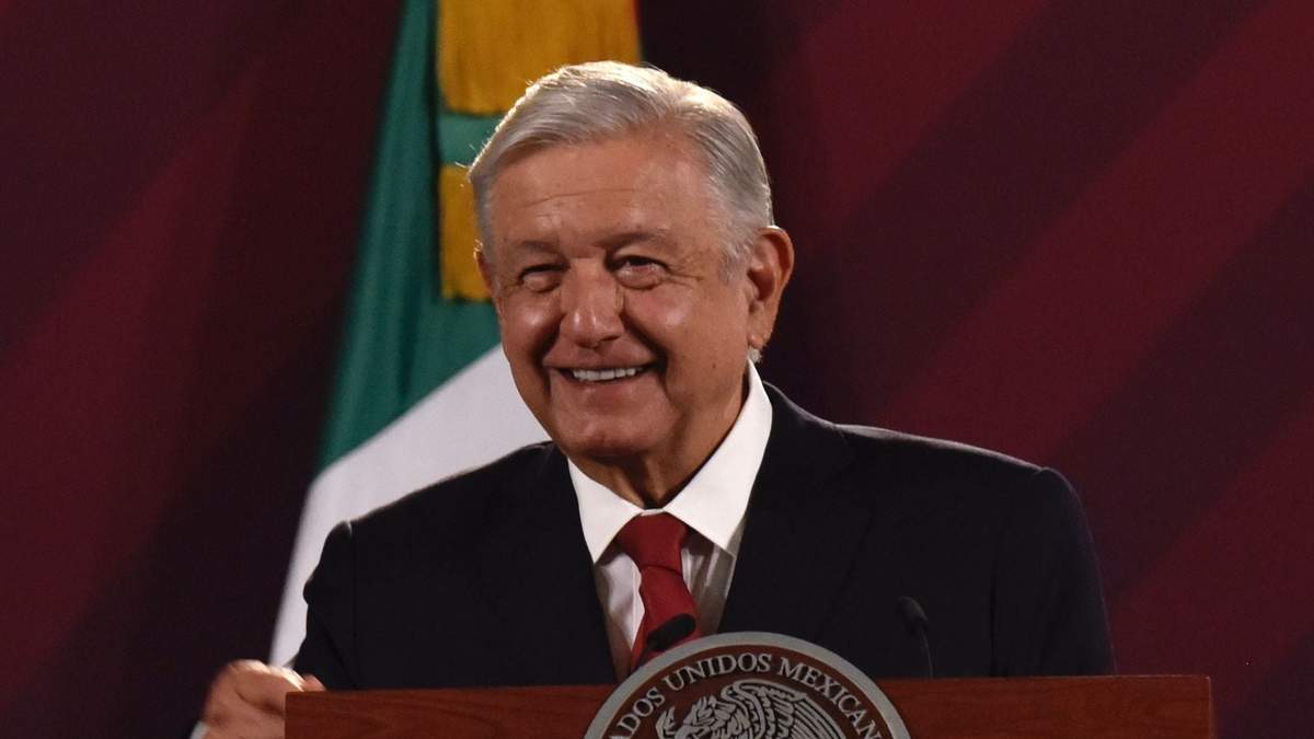 El mandatario durante la conferencia de prensa de Palacio Nacional