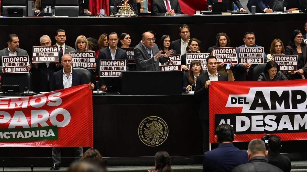 Sesión en diputados donde se discute la Ley de Amparo