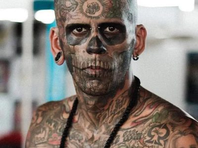 El hombre "más tatuado del mundo" mostró su rostro tras realizarse un tratamiento con laser