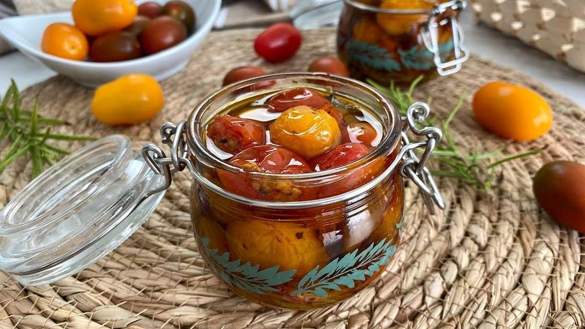 Conserva de tomates cherry. Fuente: (Instagram)