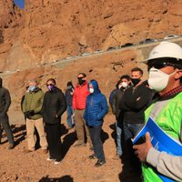 "Queremos generar energía limpia": un grupo de empresas recorrió la obra de Portezuelo del Viento