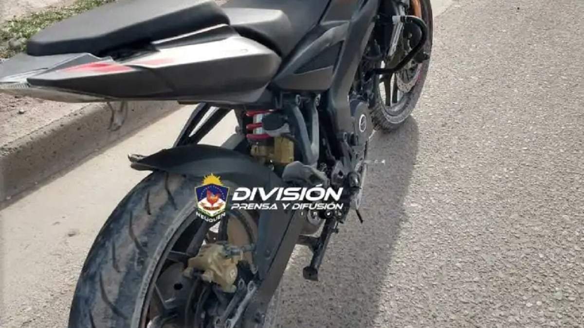 Una de las motos recuperadas en diferentes operativos . Fuente Policía Neuquén.