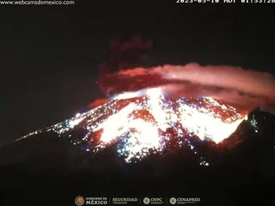 Fuerte explosión del Popocatépetl; alerta amarilla fase 2