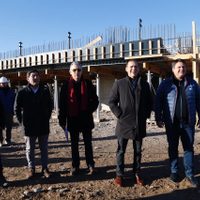 Gutiérrez y Gaido visitaron la obra del hospital Norpatagónico