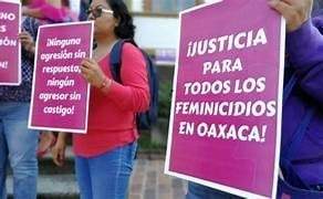 Protesta contra los feminicidios en Oaxaca