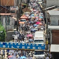 Miles de manifestantes en Siltepec, Chiapas, exigen al gobierno garantizar la paz