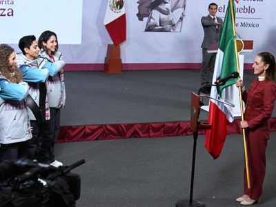 Sheinbaum abandera la selección mexicana que competirá en Milano-Cortina 2026 con escasos apoyos