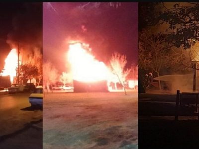 Un incendio intencional destruyó el ecopunto de la plaza Hugo Berbel