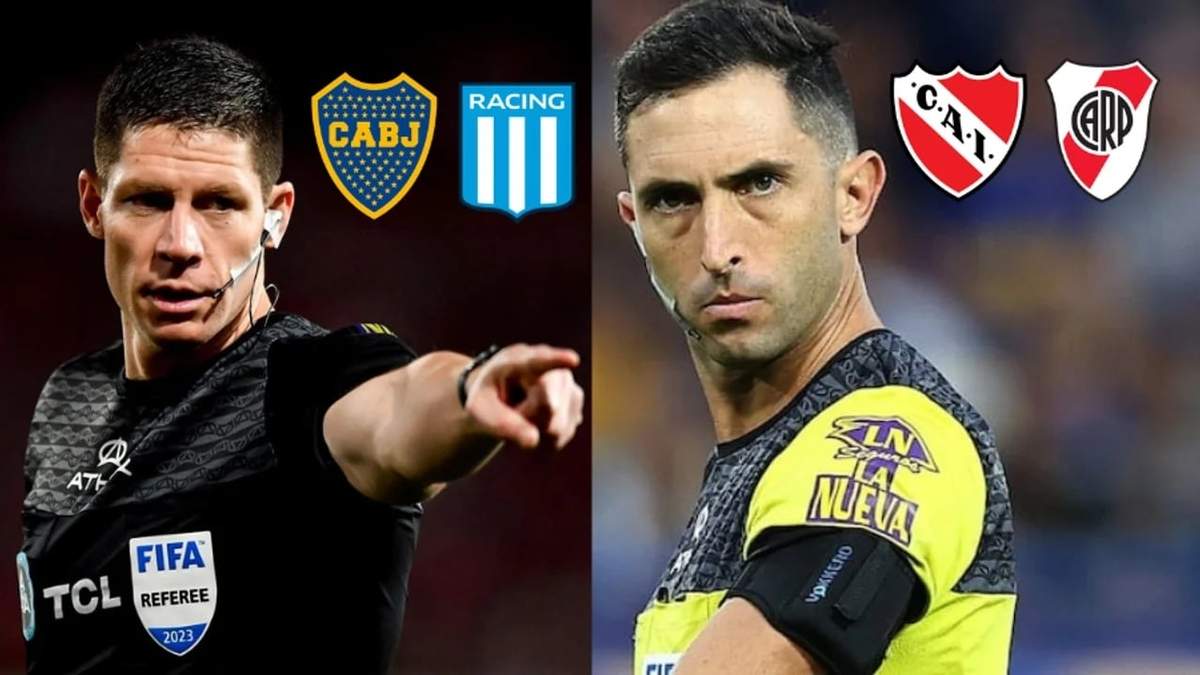 La AFA confirmó los árbitros para Boca-Racing e Independiente-River