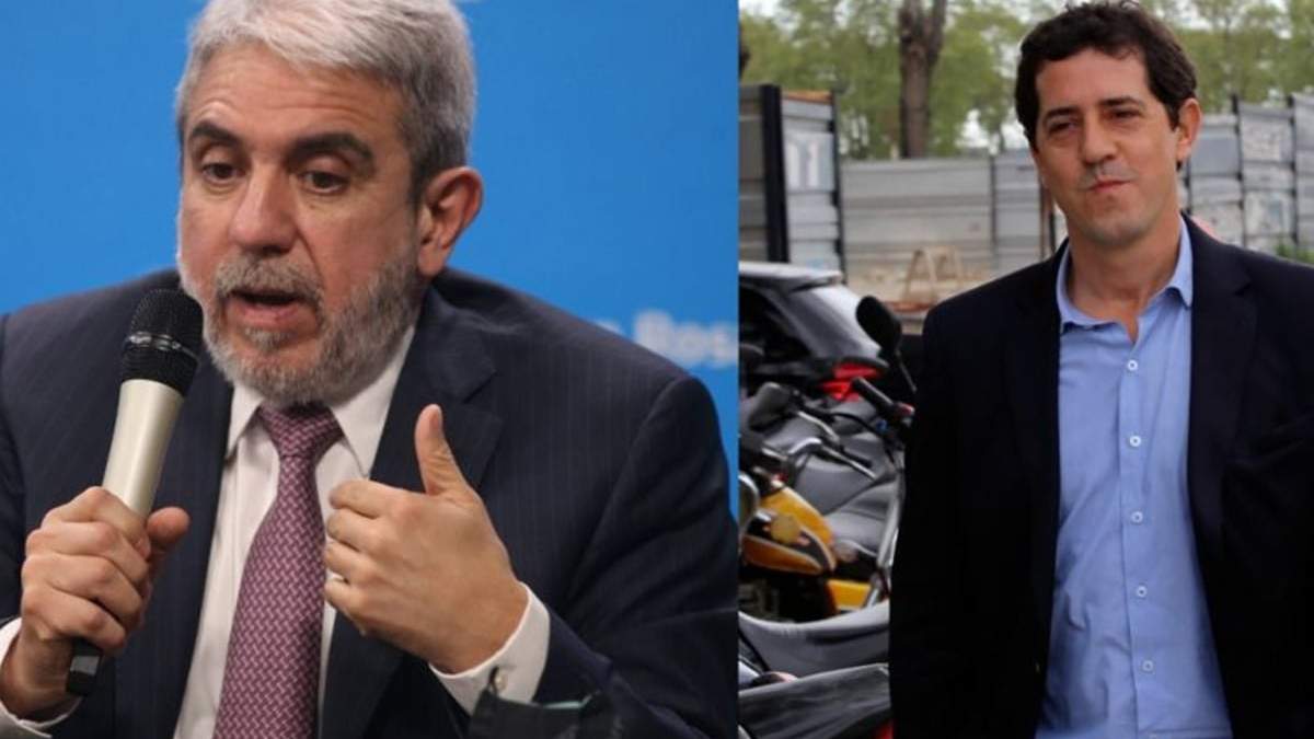 Ministros Aníbal Fernández y Eduardo Wado de Pedro. Fuente: (Twitter)