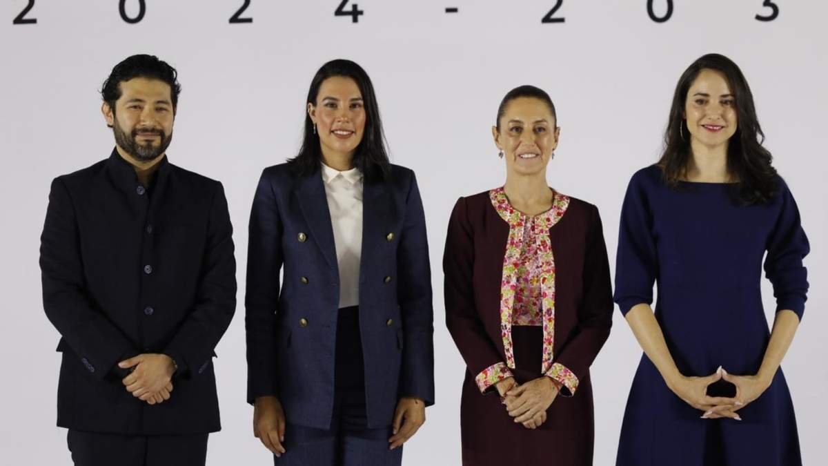 Marath Baruch Bolaños López,Josefina Rodríguez Zamora, Sheinbaum y Claudia Curiel de Icaza