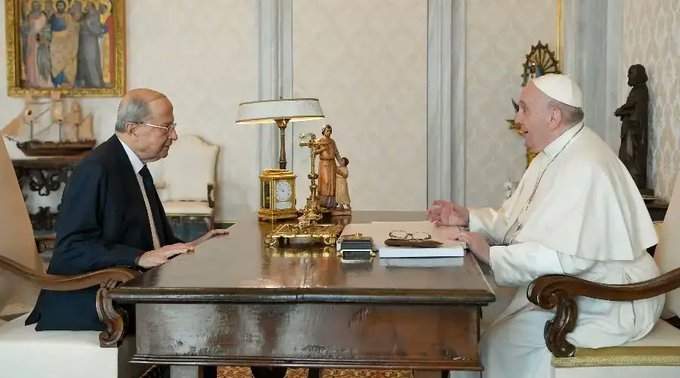 El presidente del Líbano, Michel Aoun, se reunió con el Papa hace 15 días