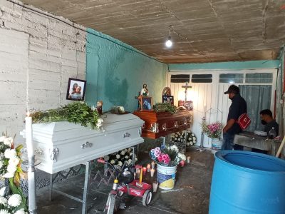 Velan a Paola y su hijo Dilan, cuyos cuerpos fueron rescatados en el cerro Chiquihuite