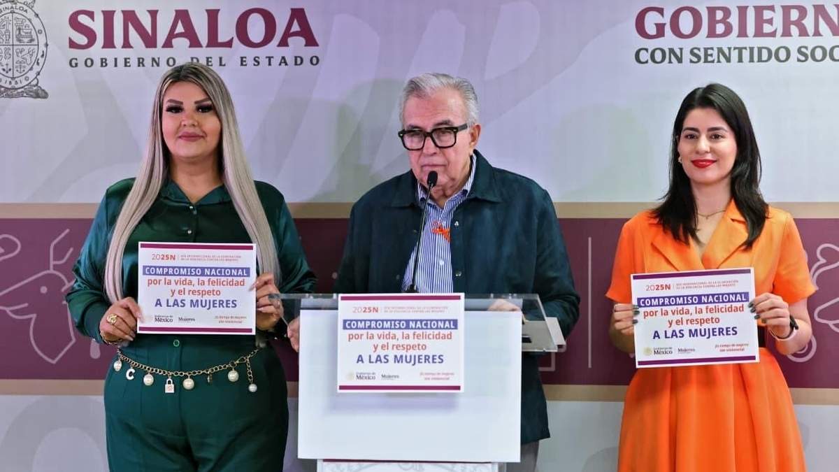 El gobernador de Sinaloa, Rubén Rocha Moya, se une al "Compromiso nacional por la vida la felicidad y el respeto a las mujeres", durante el segundo año con el mayor número de feminicidios desde que se tiene registro