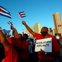 Tras las protestas históricas, el Gobierno de Cuba movilizó a unos 100 mil seguidores en La Habana