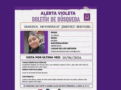 Localizan a menor de 13 años que desapareció en el centro de Chilpancingo