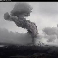 El Popo registró dos explosiones hoy por la tarde (Video)