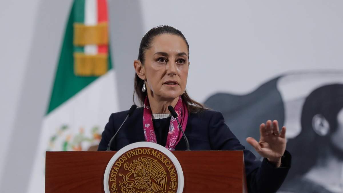 La presidenta Claudia Sheinbaum en la conferencia matutina de este 23 de junio de 2025