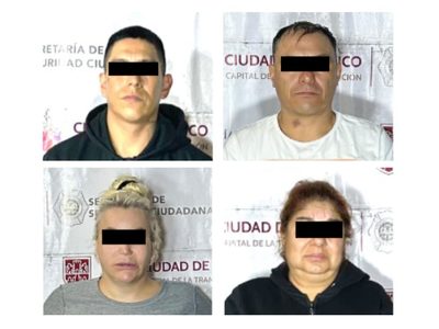 Caen en Iztacalco cuatro presuntos integrantes de Los Tanzanios