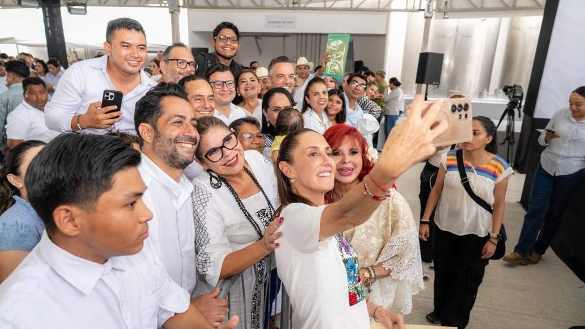 La presidenta Claudia Sheinbaum y la gobernadora de Campeche, Layda Sansores