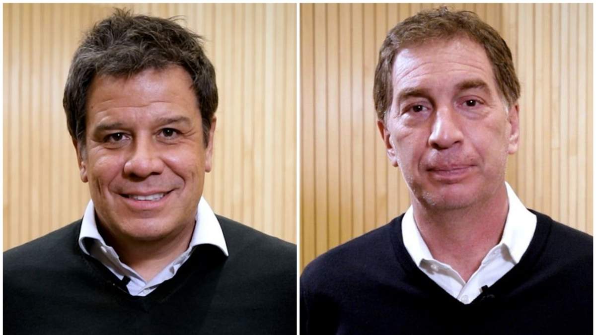 Facundo Manes y Diego Santilli, precandidatos de Juntos por el Cambio en la Provincia de Buenos Aires. Fuente: (Minuto Neuquén)