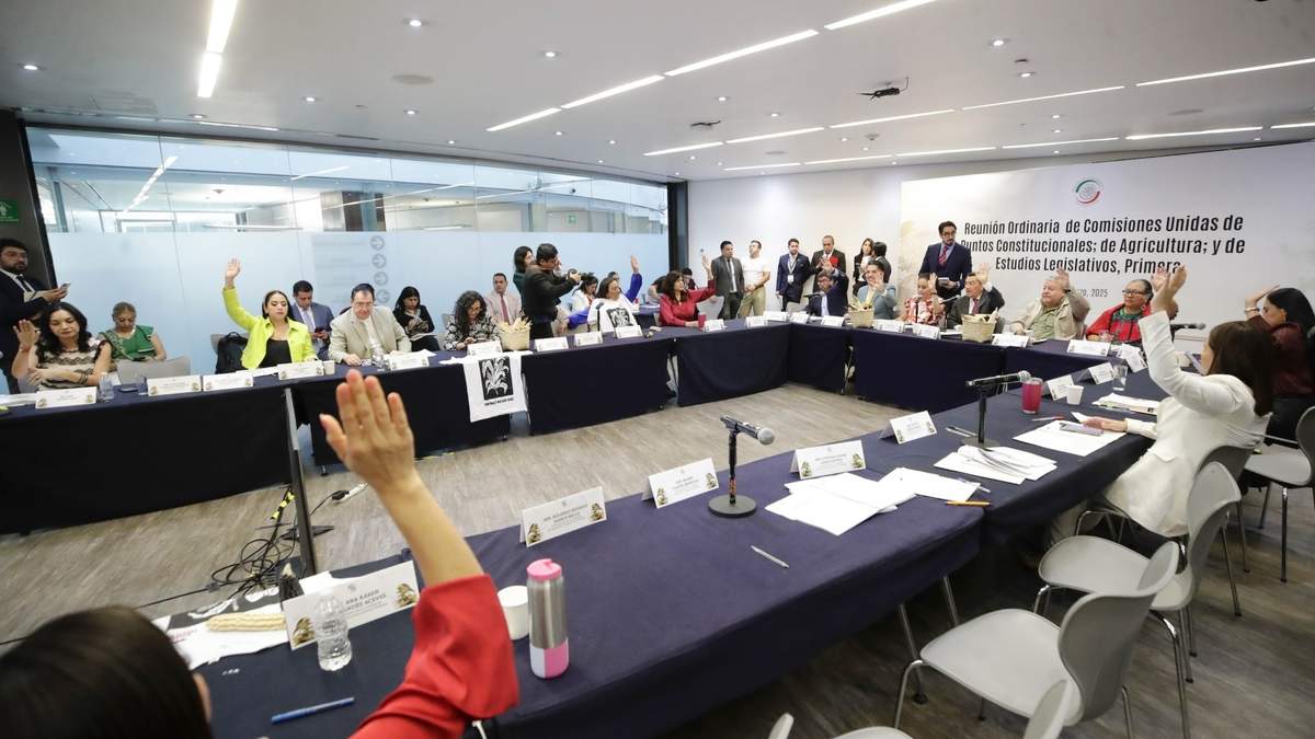 La reunión de las comisiones unidas de Puntos Constitucionales, Agricultura y Estudios Legislativos Primera del Senado