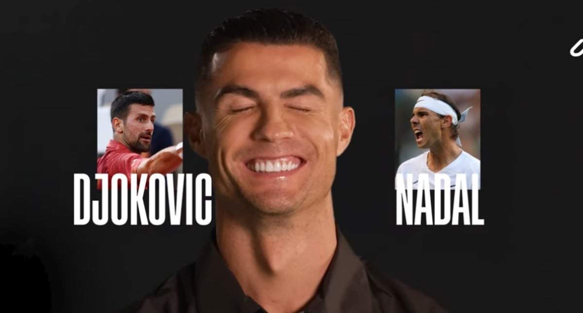 Rafael Nadal, Novak Djokovic y Cristiano Ronaldo Fuente: (Twitter)
