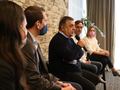 Mario Negri visitó Neuquén para apoyar las candidaturas de Cervi y Pelaez