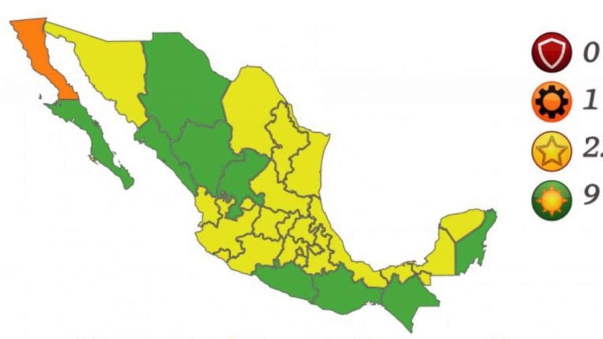El semáforo epidemiológico para la próxima semana