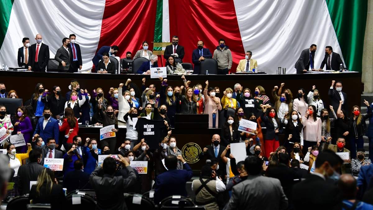 Sesión semi presencial de la Cámara de Diputados