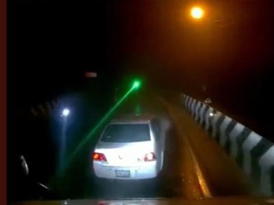 Usan láser para asaltar automovilistas en la Puebla-Orizaba