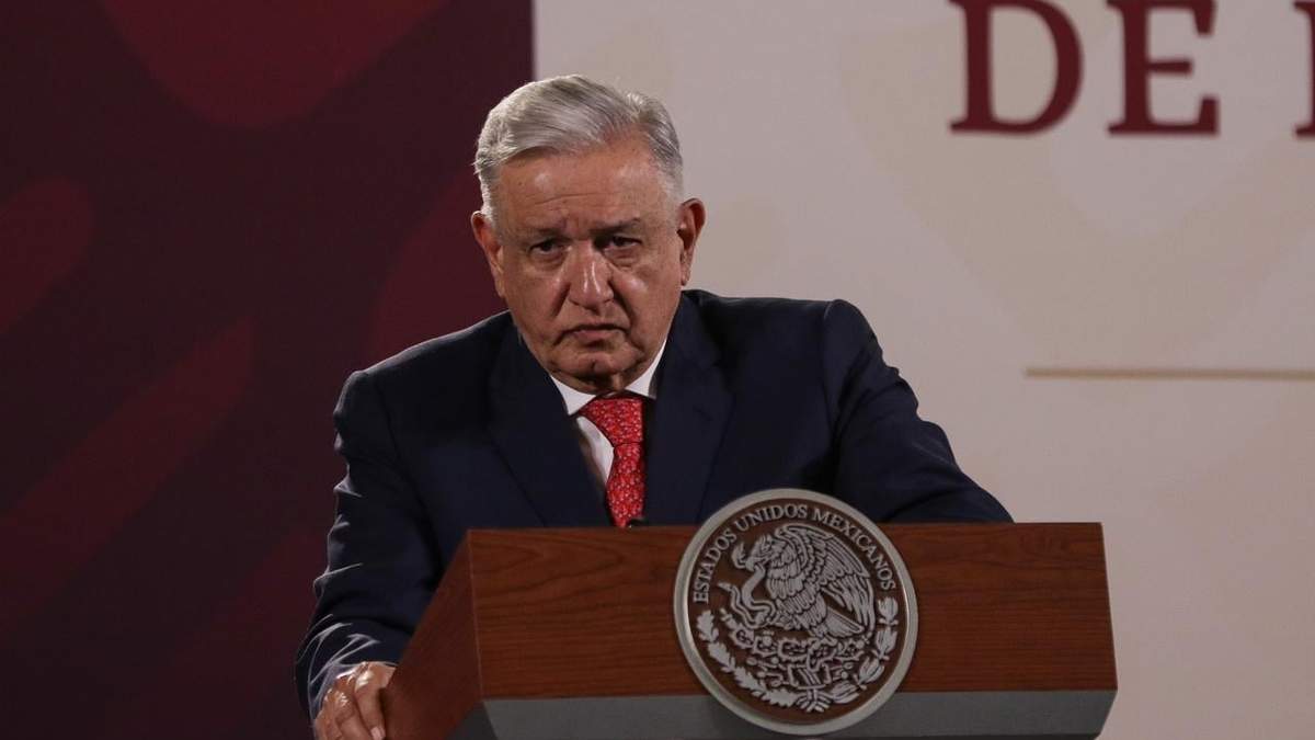 El presidente durante la conferencia matutina en Palacio Nacional