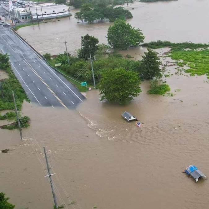 Inundaciones en Puerto Rico tras el paso del huracán Ernesto