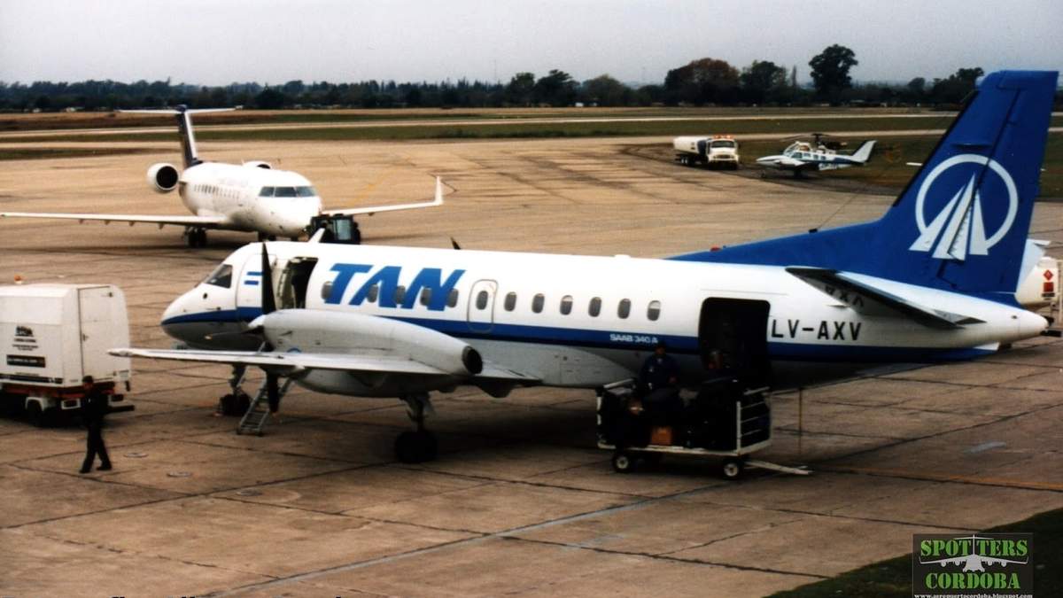 SAAB 340 LV-AXV de TAN. Fuente: Facebook.