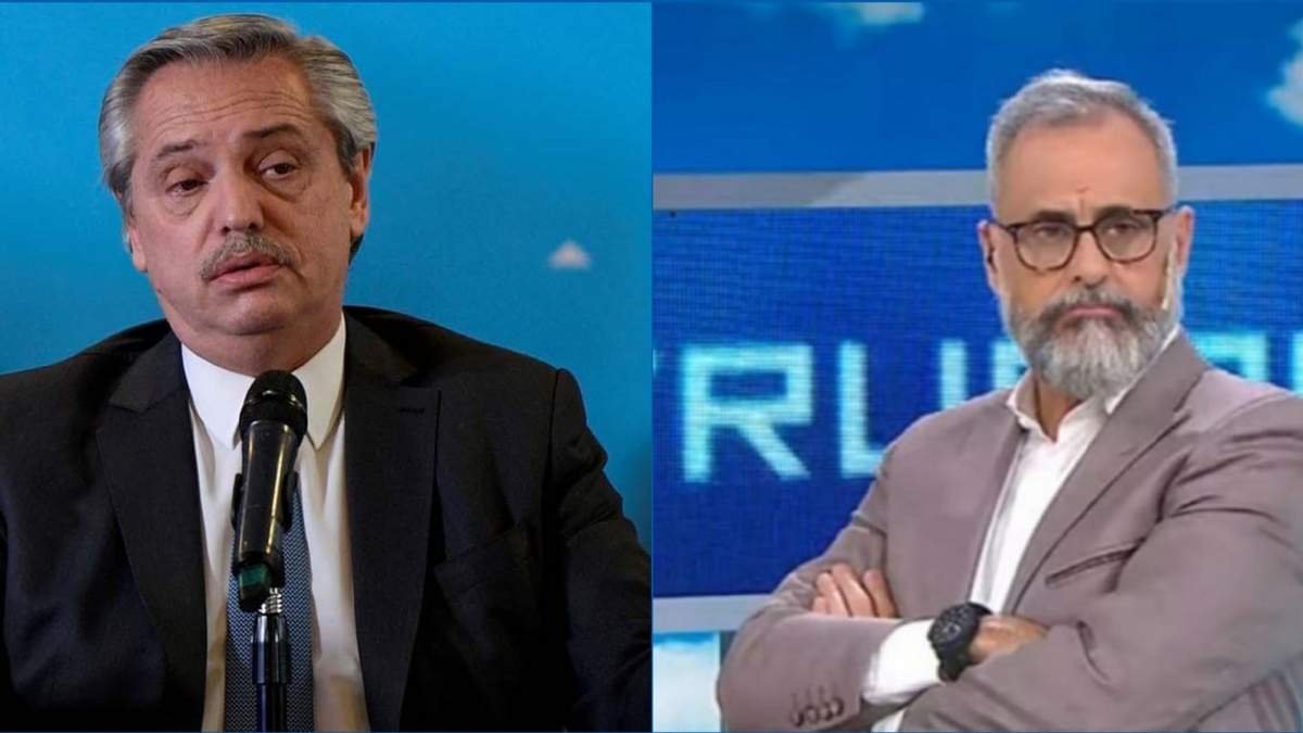 Alberto Fernández y Jorge Rial. Foto: (Twitter)
