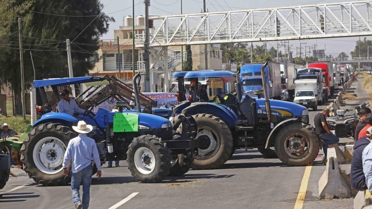 Bloqueo de agricultores en Jalisco