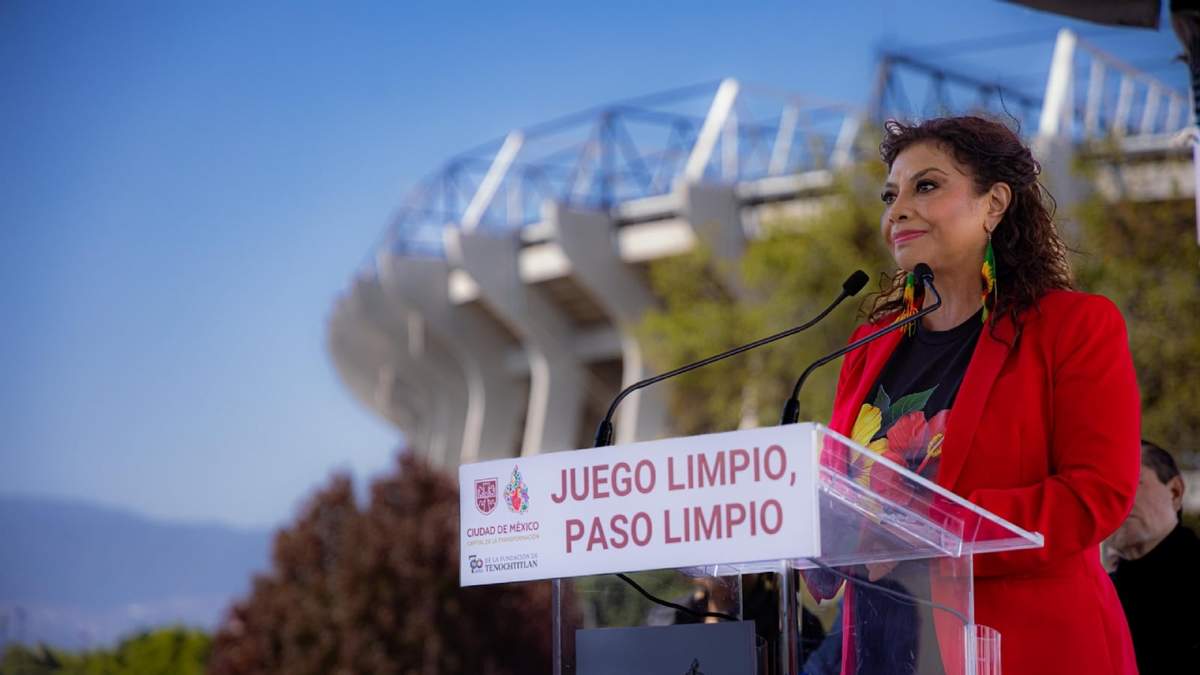 La jefa de Gobierno, Clara Brugada, encabezó el inicio de obras de rehabilitación en la zona que rodea el Estadio Azteca, sede del Mundial de Fútbol 2026, ubicada en los límites de las alcaldías Coyoacán y Tlalpan