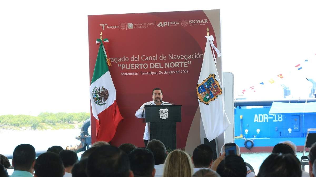 Arranca dragado del canal de navegación del Puerto del Norte de Tamaulipas