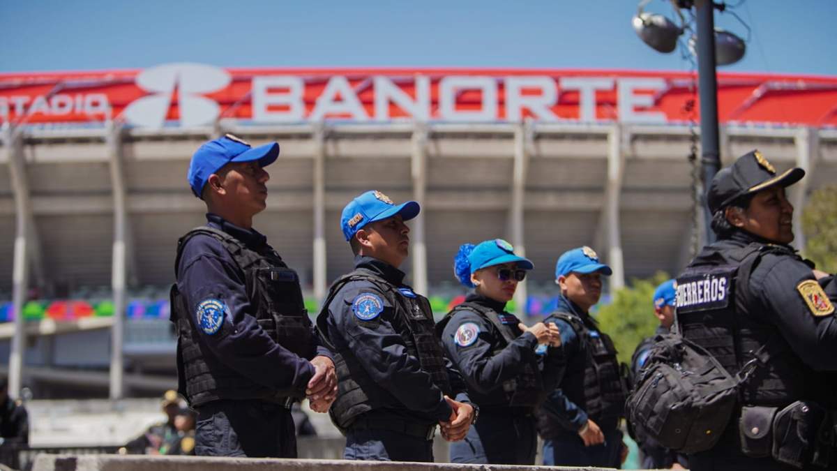 El operativo de seguridad en el Estadio Banorte