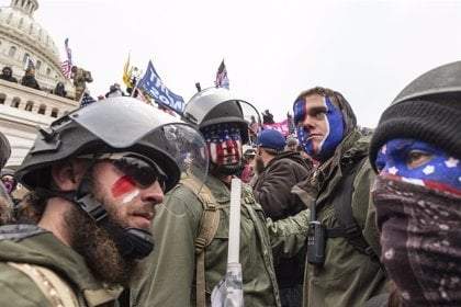 Presuntos integrantes del grupo de extrema derecha America First