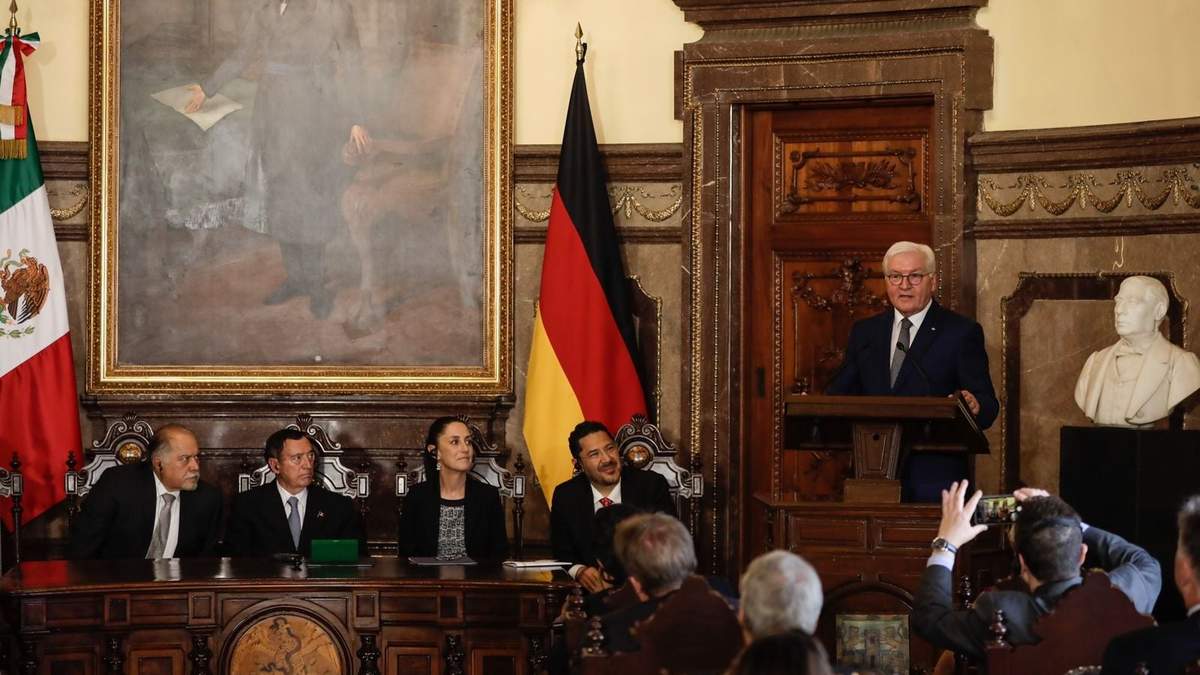 Frank Walter Steinmeier en el Antiguo Palacio del Ayuntamiento