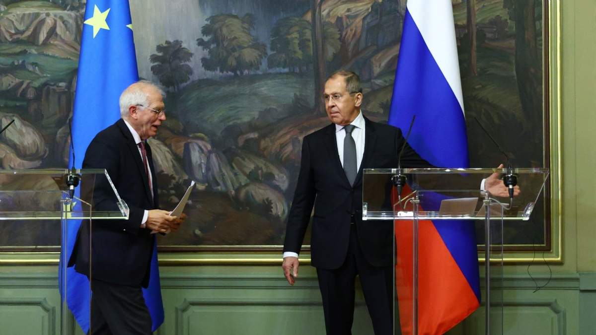 Josep Borrell y Sergei Lavrov. Fuente: (Twitter)