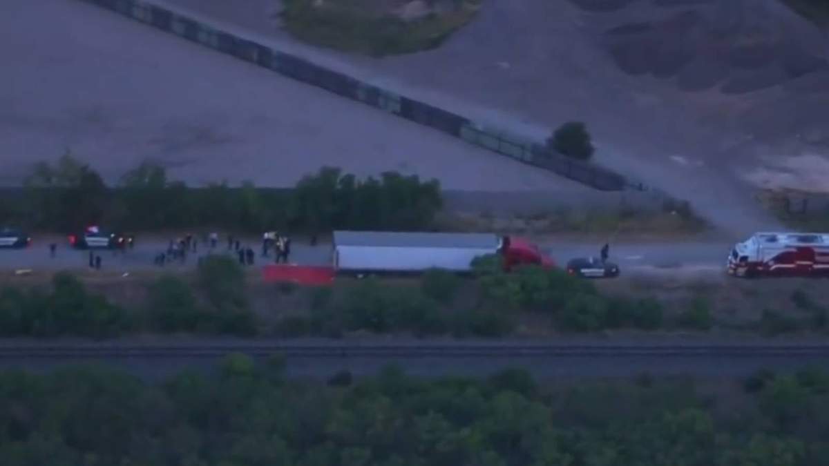 El tráiler en el que murieron los migrantes por asfixia
