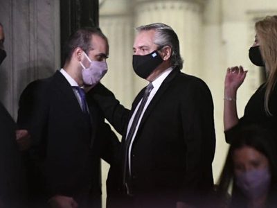 Alberto Fernández participó del velatorio de Carlos Menem en el Senado