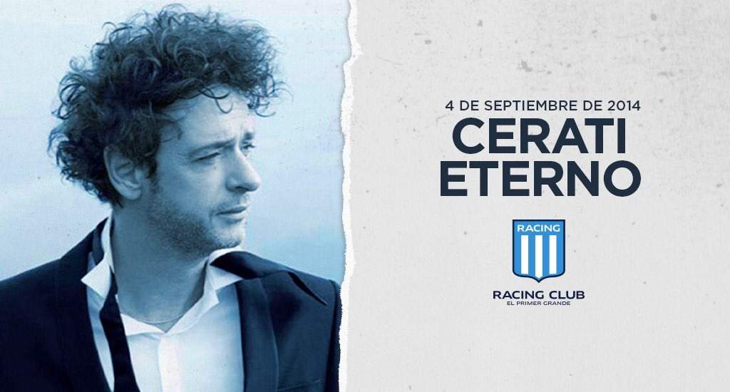 Gustavo Cerati: leyenda del rock con los colores de Racing Club